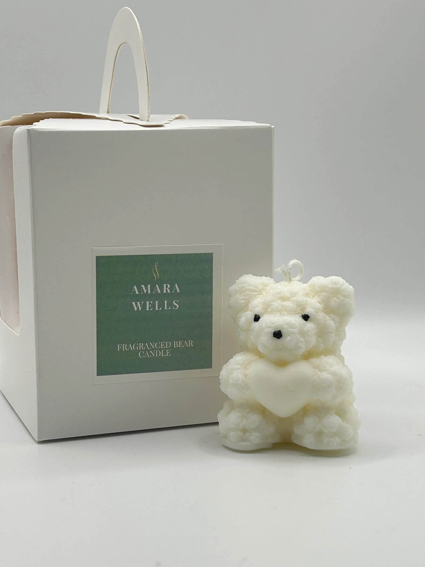 Soy Wax Scented Bear Candle - Baby Powder - Amara Wells
