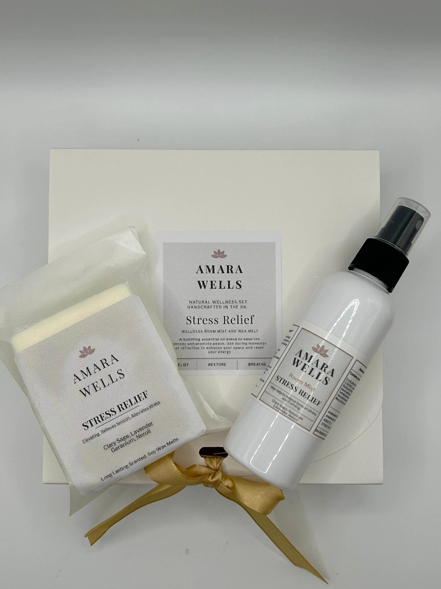 Stress Relief -Room Mist and Soy Wax Melt - Wellness Collection - Duo Set - Amara Wells